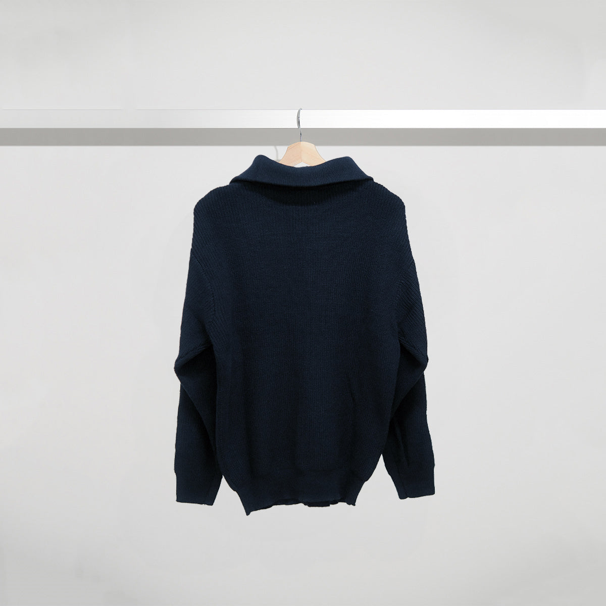 Zip Turtleneck Knit - Dark Indigo