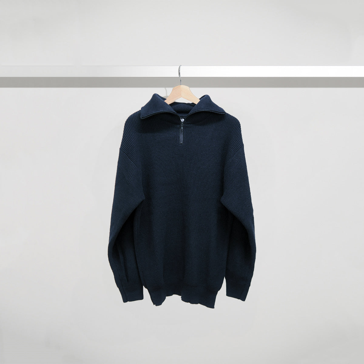 Zip Turtleneck Knit - Dark Indigo