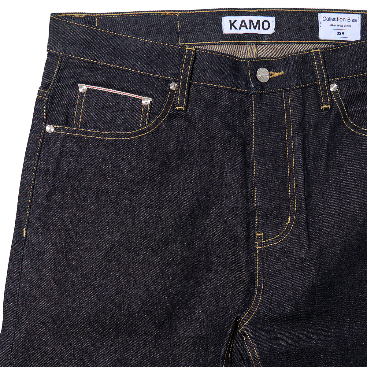 Loose Fit Selvedge Denim Pants - Unwashed Indigo