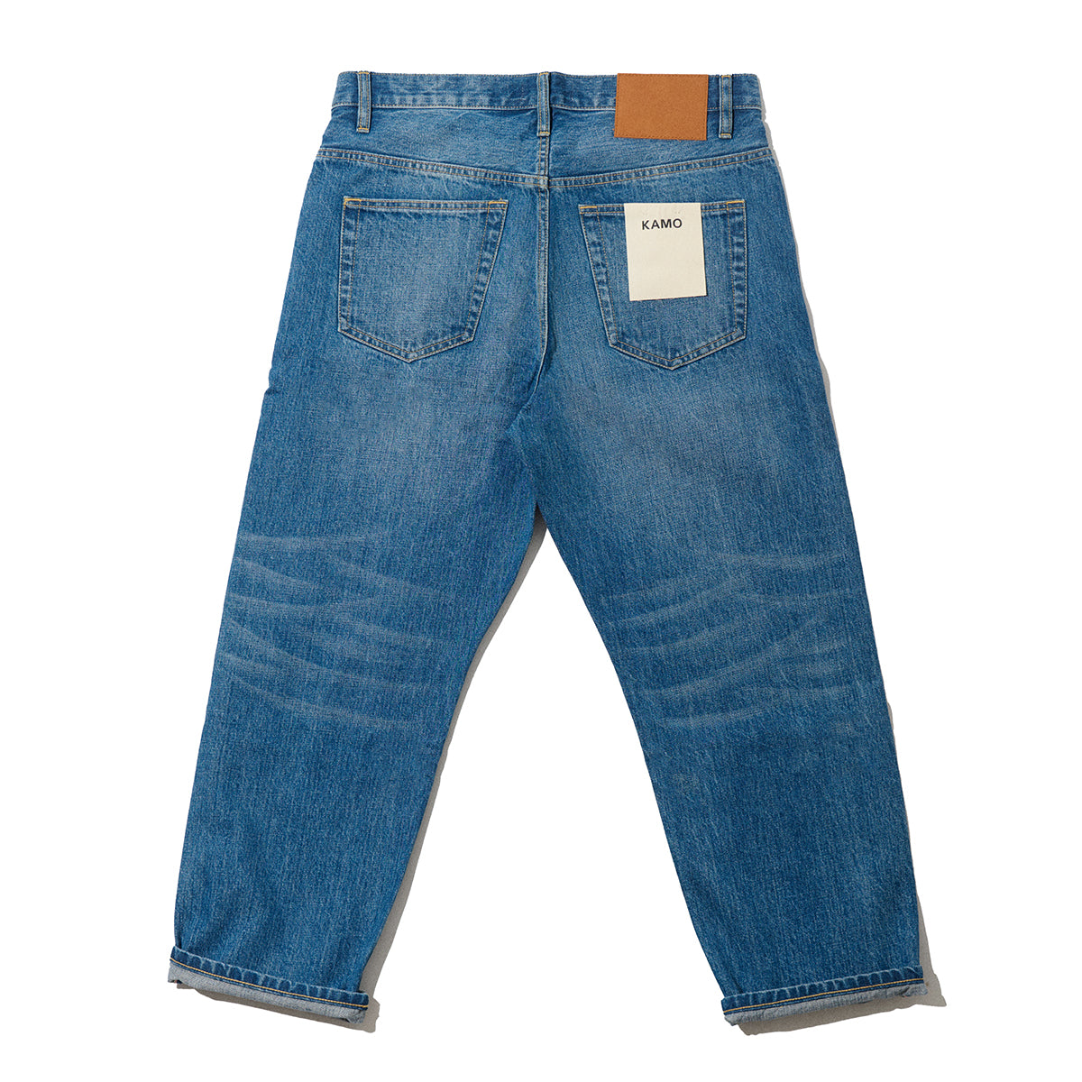 Loose Fit Selvedge Denim Pants - Washed Indigo – KAMO Loose Fit Selvedge Denim Pants - Washed Indigo – KAMO