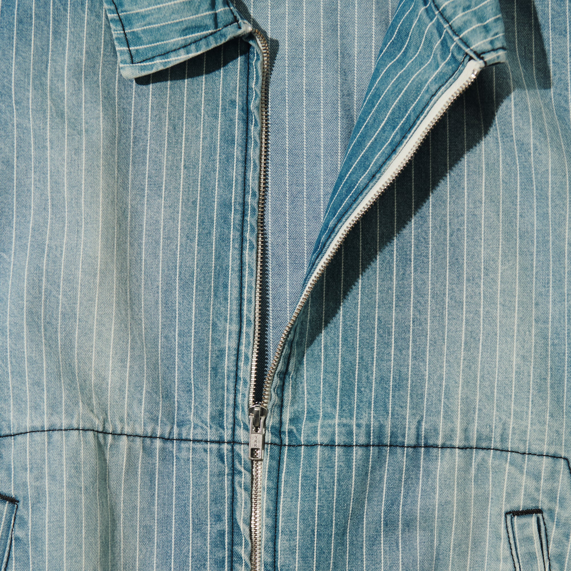 Bomber Jacket - Striped Denim