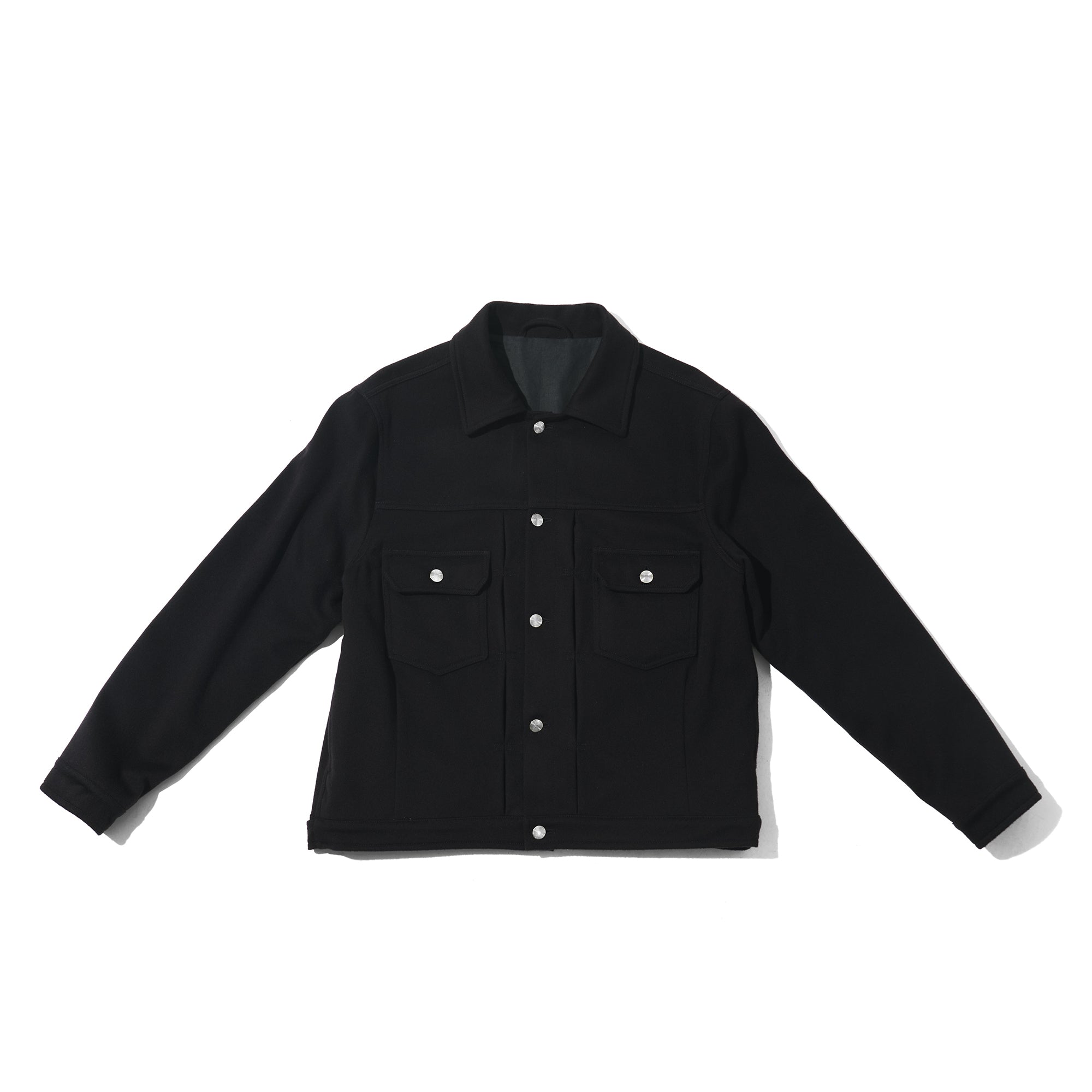 Short Wool Jacket - Navy Black