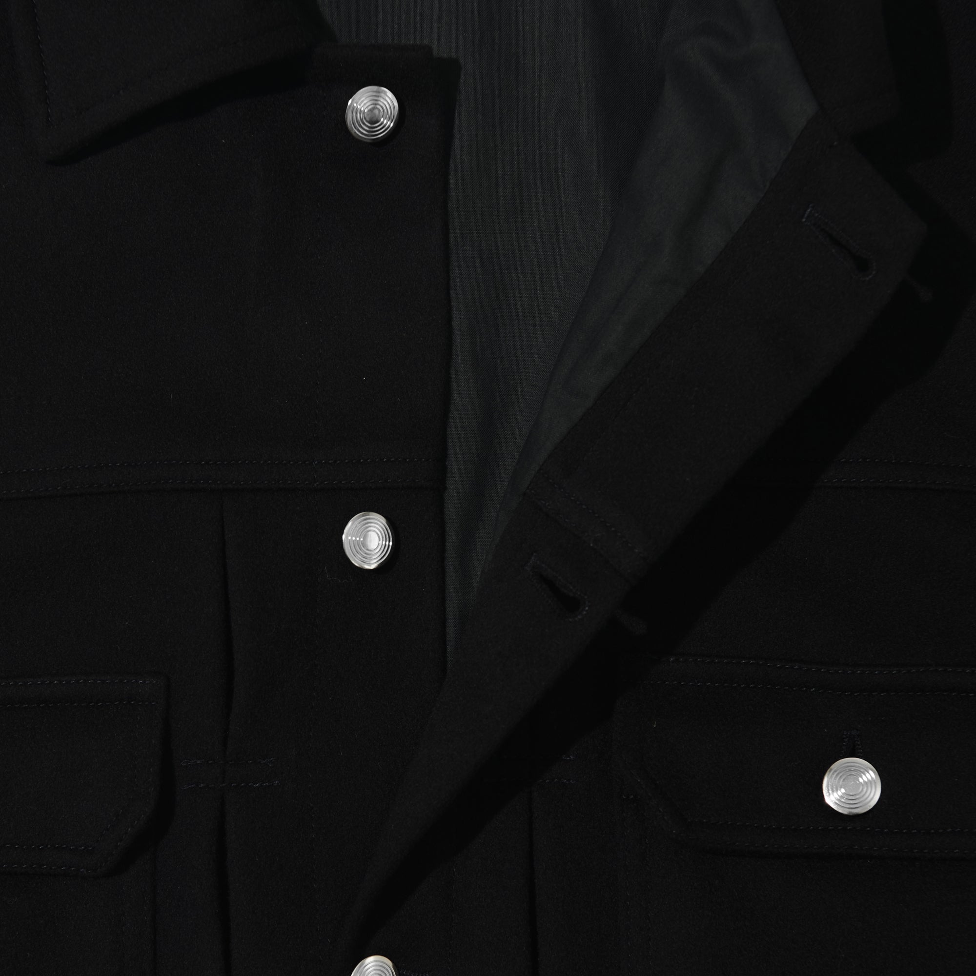 Short Wool Jacket - Navy Black