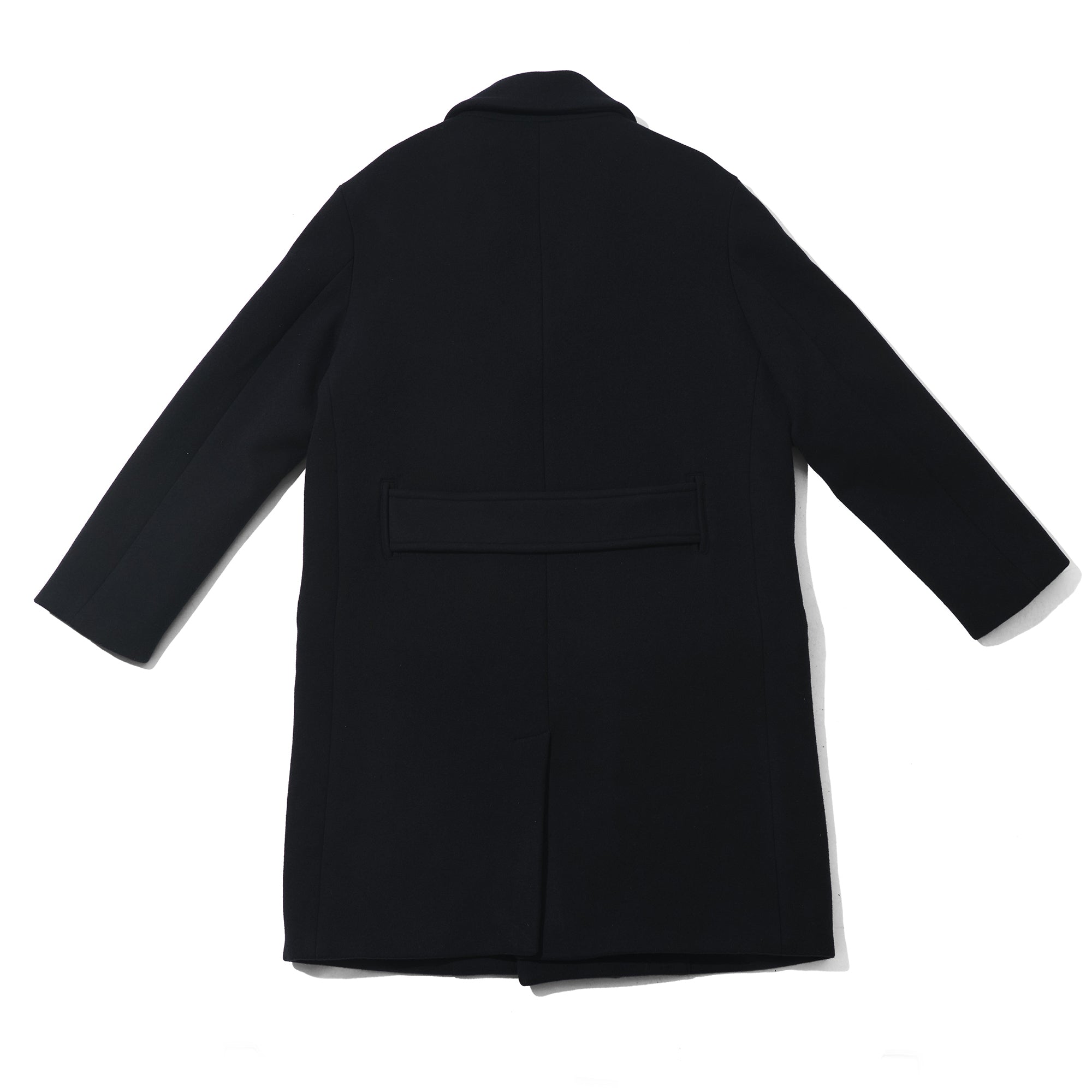 Double Breasted Wool Coat - Navy
