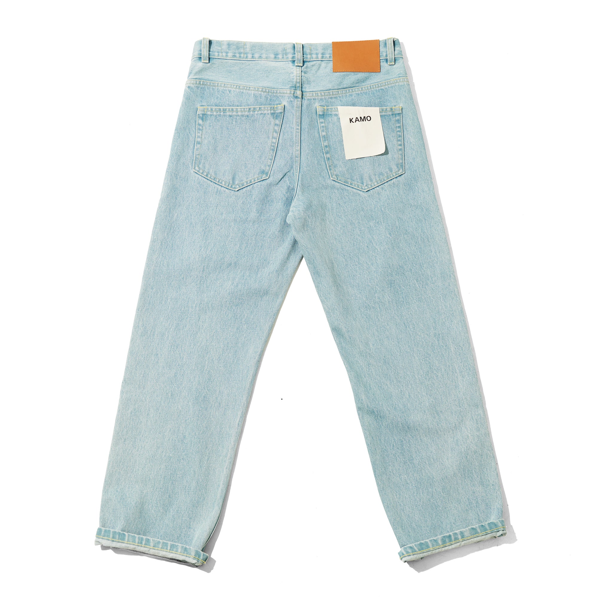 Loose Fit Selvedge denim pants - Bleached indigo