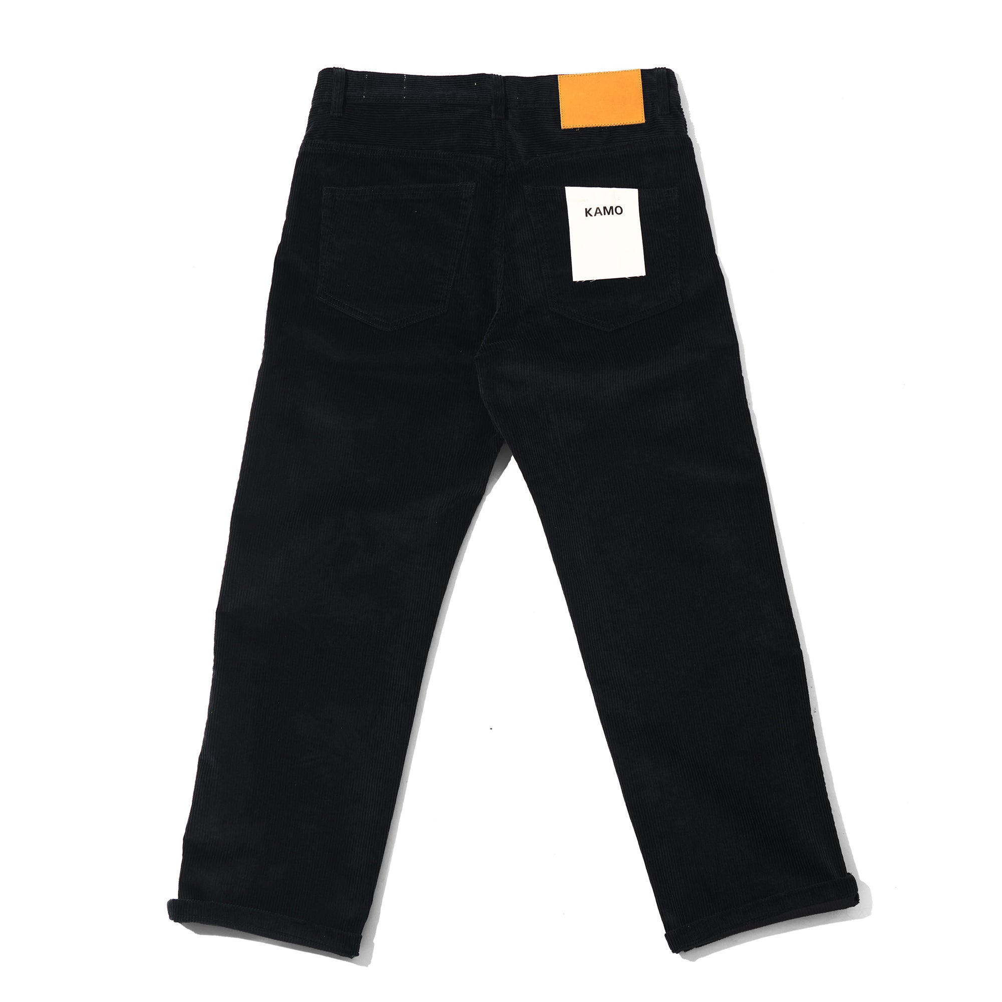 Loose Fit Corduroy Pants - Navy Black